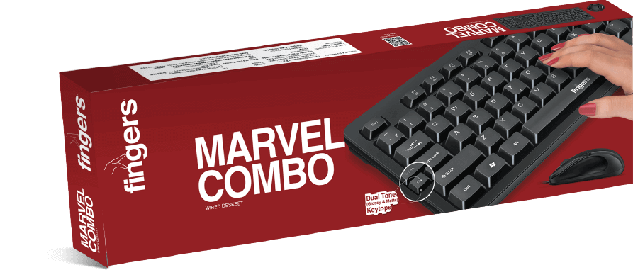 FINGERS MarvelCombo Wired Deskset Kept On Well  Ordganized Desk With Its Complete Packaging