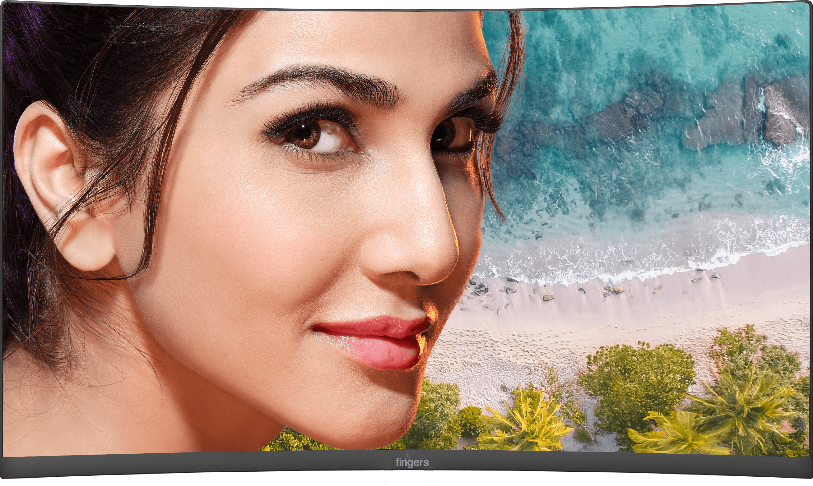 Beautiful Vaani Kapoor On The Screen Of FINGERS Satin Curve 2421 LED Monitor